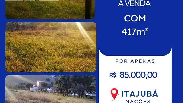 Terreno de 417 m² no bairro Nações, Itajubá