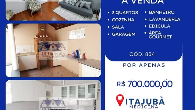 Foto 1 de Casa e sobrado nos fundos na Medicina, Itajubá