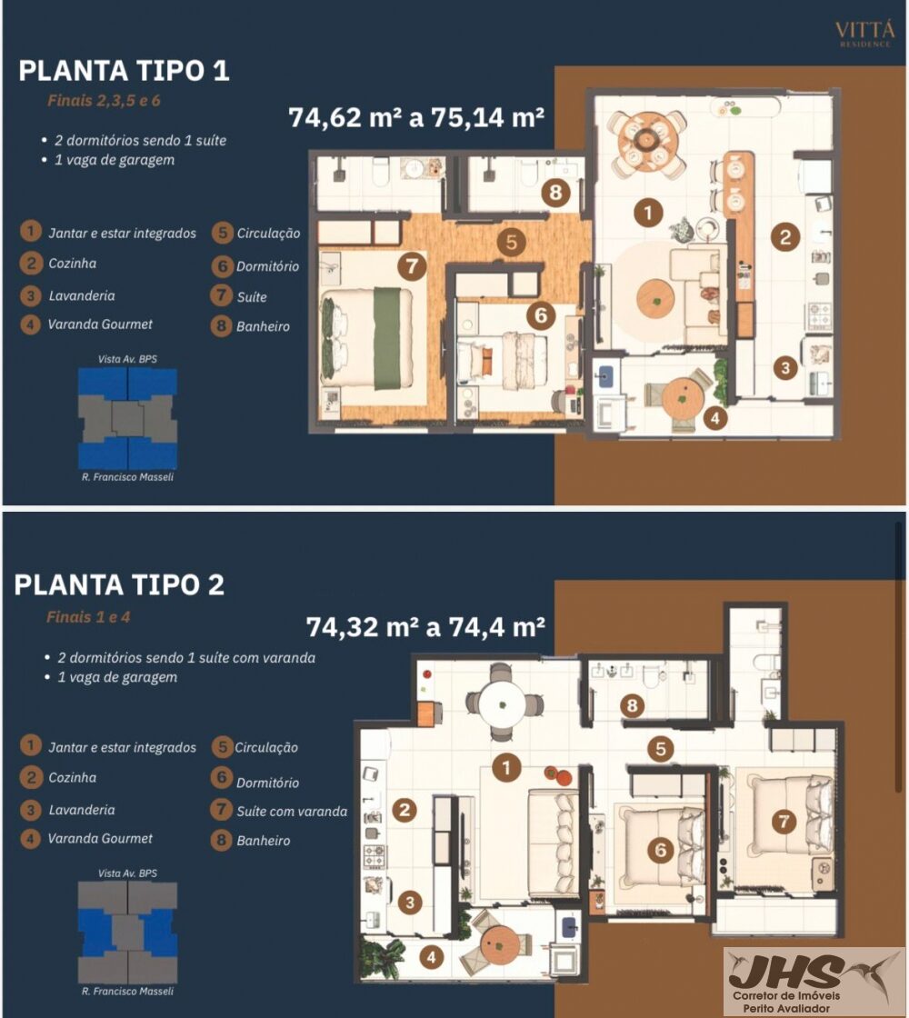 Foto 3 de Apartamento de 74 m² em Centro