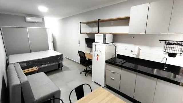 Foto 1 de Studio mobiliado de 25 m² no Edifício Brooklin 2, perto da Unifei, Nossa Senhora da Agonia