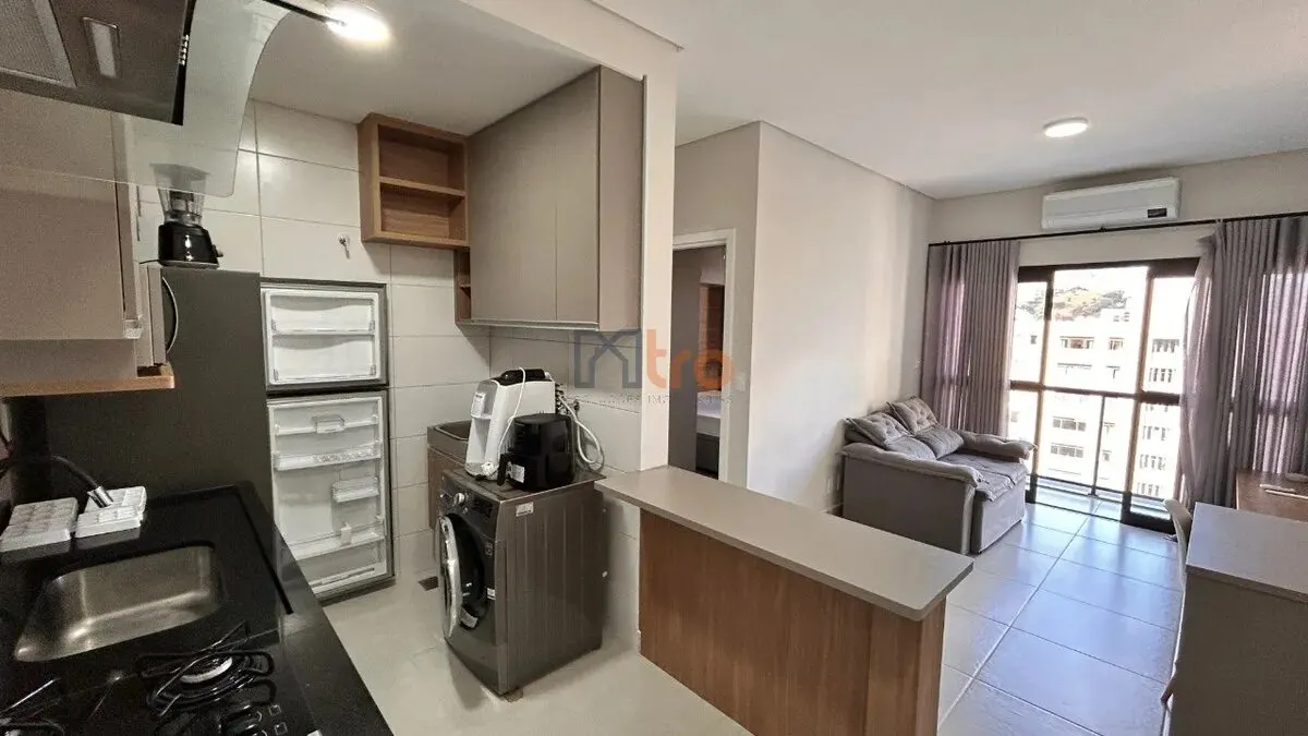 Foto 2 de Studio mobiliado de 40 m² com sacada no Residencial Itália, Centro